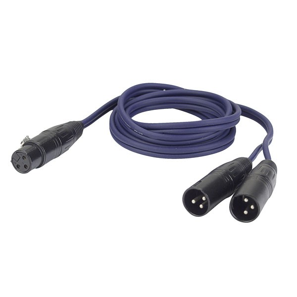 Dap Audio Kabel 1x XLR f -&gt; 2x XLR m 1,5m