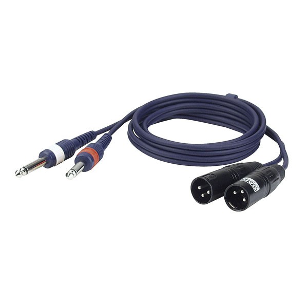 Dap Audio Kabel 2x Klinke m 6,3mm -&gt; 2x XLR m 3m
