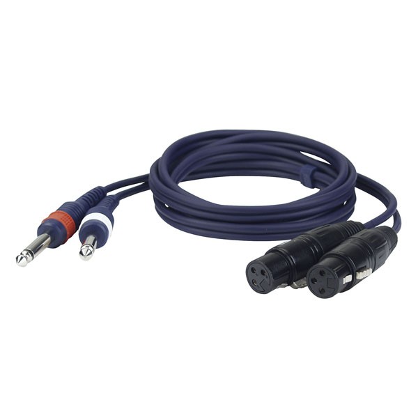 Dap Audio Kabel 2x Klinke m 6,3mm -&gt; 2x XLR f 3m