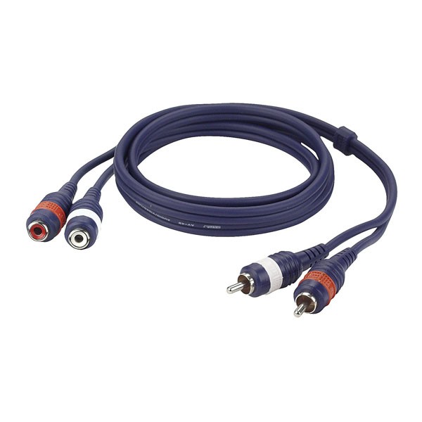 Dap Audio Kabel 2x Cinch m -&gt; 2x Cinch f 6m